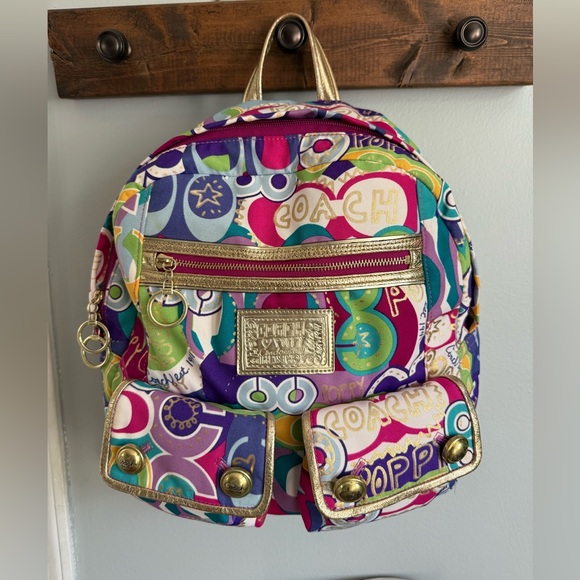 Coach Handbags - Coach Limited Edition Poppy Pop-C Backpack Graffiti with Gold